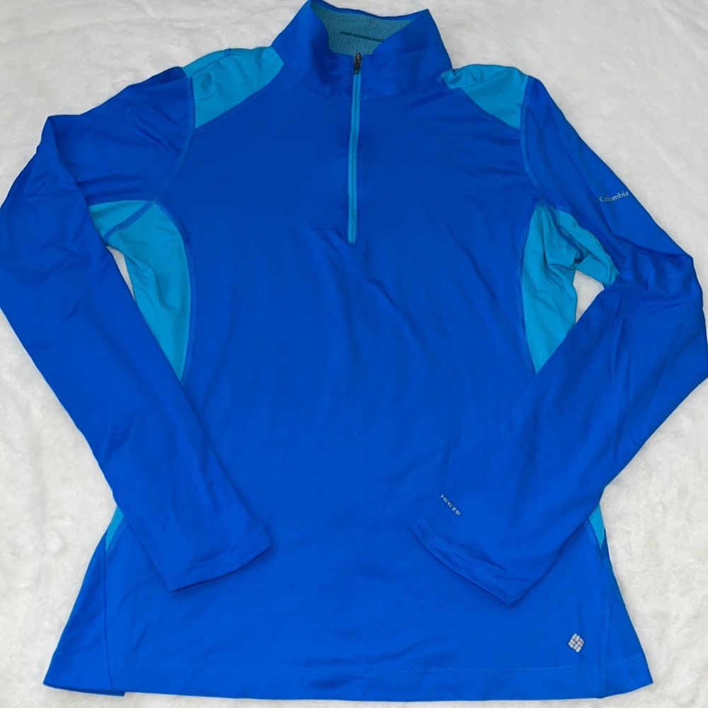 Arctic Blue Columbia Womens Omni Freeze Long Sleeve Half Zip